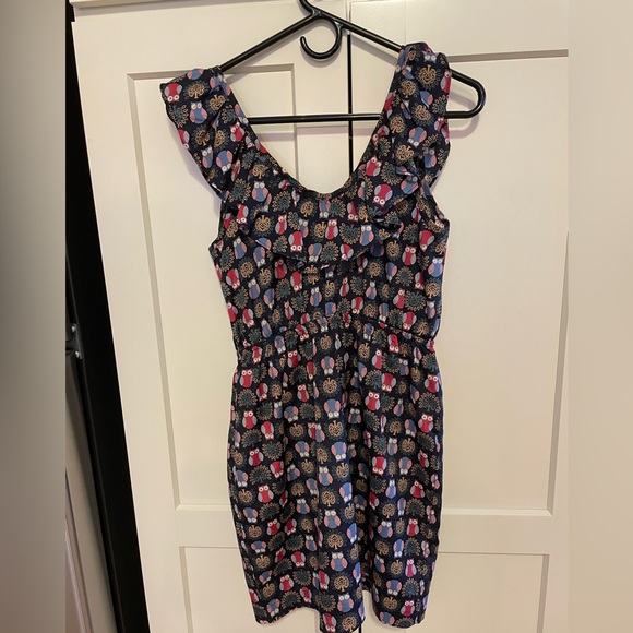 Audrey 3+1 adorable owl dress with ruffle neckline - Picture 5 of 5